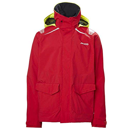 Musto Herren BR1 Yacht Segeln und Bootfahren Inshore Segeln Yachting und Beiboot Mantel Jacke - True Red - Atmungsaktiv Wasserdicht